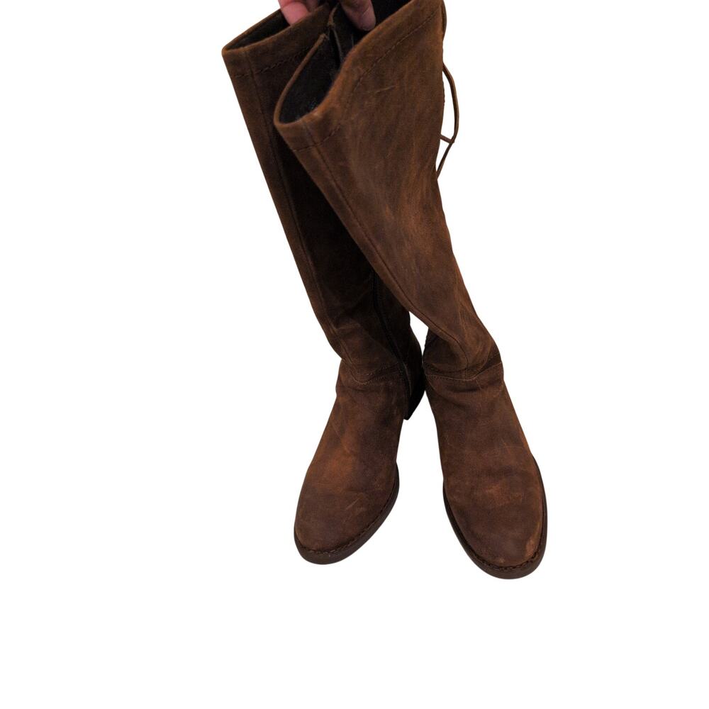 Born Hayden Knee-high Boots Rust Distressed Leather size 8.5 - Picture 7 of 8